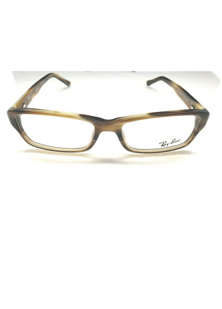 Ray-Ban RB 5169 5542 Rectangular Eyeglasses - Brown Horn